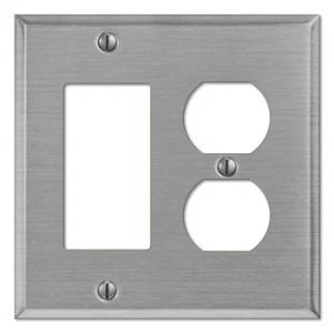 Brush Nickel Rock/GFI Plate