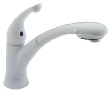 Delta White Pullout Spray