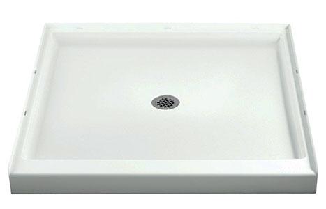36" Sterling White Shower Base