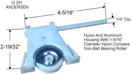 Andersen Screen Door Wheel Assy