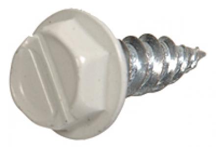 10Pk 7x1/2 White Hex Metal Screw