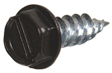 10Pk 7x1/2 Black Hex Metal Screw