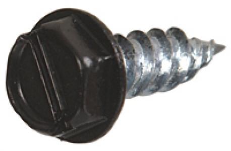 10Pk 7x1/2 Brown Hex Metal Screw