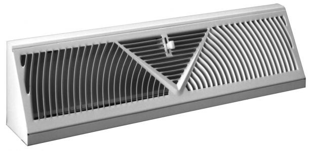 18" White Baseboard Diffuser