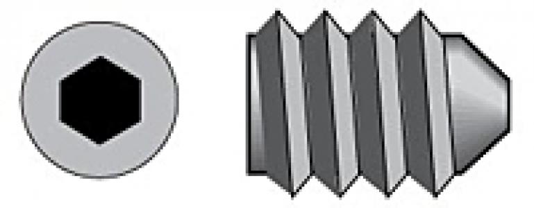 100PK Metric Set Screw M5x8