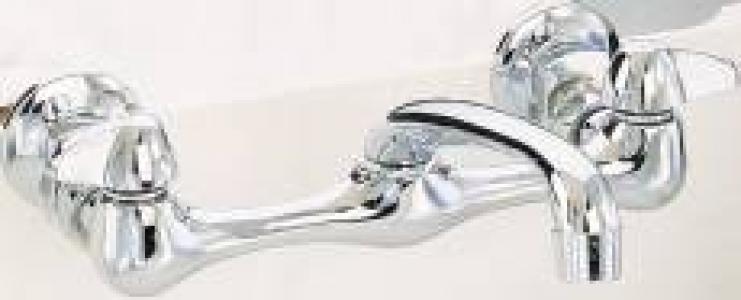 8" Adj Wall Mount Kitchen Faucet