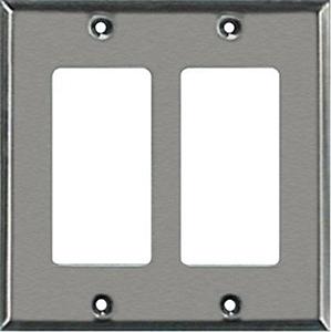 Brushed Nickel 2 GFI Wallplate
