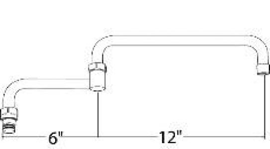 18" T&S Double Joint Spout