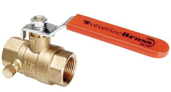 1" FIP Ball Valve W/ Drain