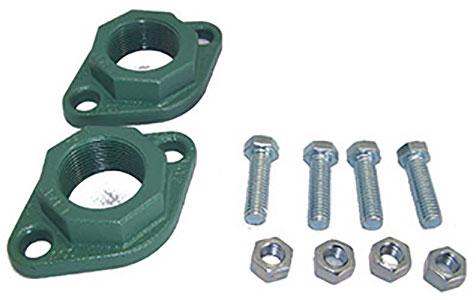 2 Pk 1-1/4" Iron Pump Flange