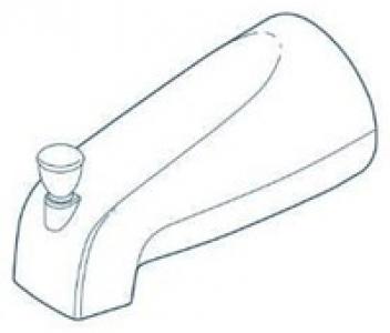 Delta Br. Nickel Tub Spout