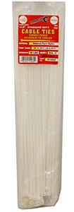 100PK 14.6" White Cable Tie