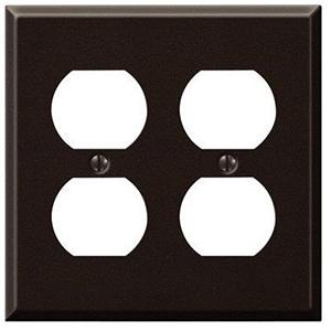 Ant. Bronze Duplex Out Wallplate