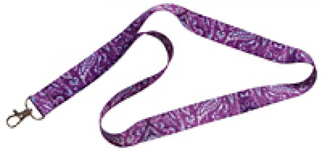 Purple Paisley Lanyard