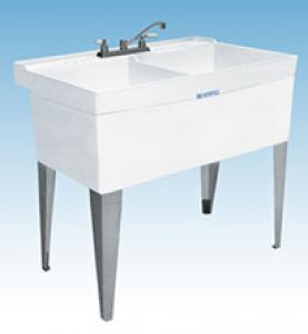 Mustee Double Molded Stone Tub