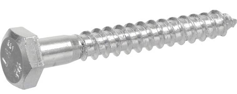 100Pk 1/4x6 Hex Lag Screw