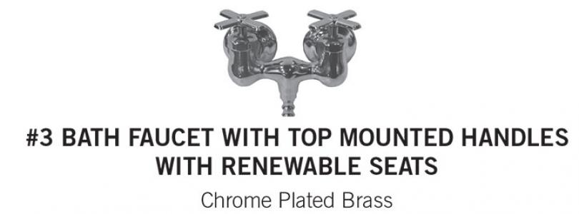 Leg Tub Faucet 3 3/8" Top Handle