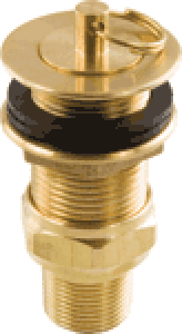 1" Bar Sink Drain w/Brass Plug