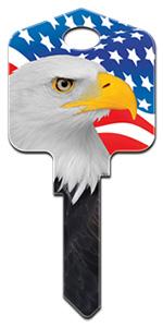 KW1 Patriotic Key Blank
