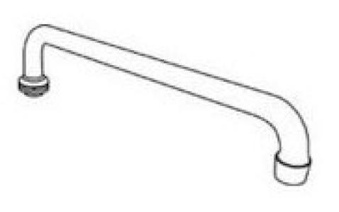 6" Central Brass Tube Spout