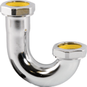 1-1/2" 17GA Chrome J-Bend