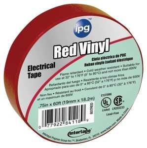3/4"x60' Red Vinyl Electric Tape