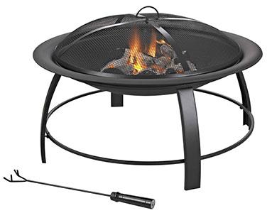 30" Black Steel Fire Pit
