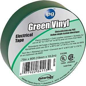 3/4"x60' GRN Vinyl Electric Tape