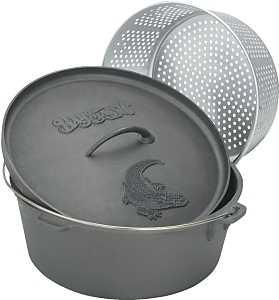 20qt Iron Dutch Oven with Basket