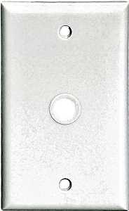 Wht 1G Telephone/Coax Wallplate