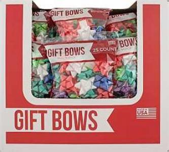 Asst 25Ct Gift Bow Bag
