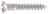 10x1-1/4 OH Alum Wood Screw