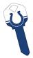 KW1 Indianapolis Colts Key Blank