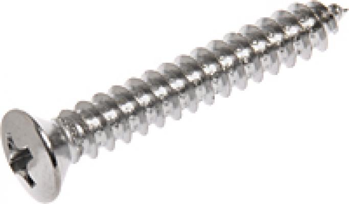 8x1/2 Chrome J-Head Trim Screw