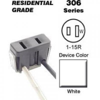 White Convenience Plug /2Wire