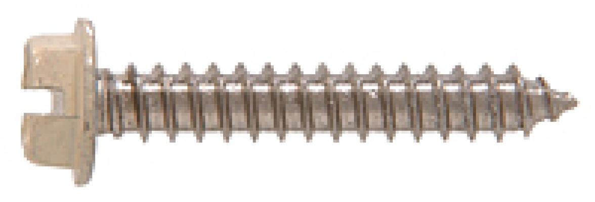 8x5/8 Beige SS Hex Metal Screw