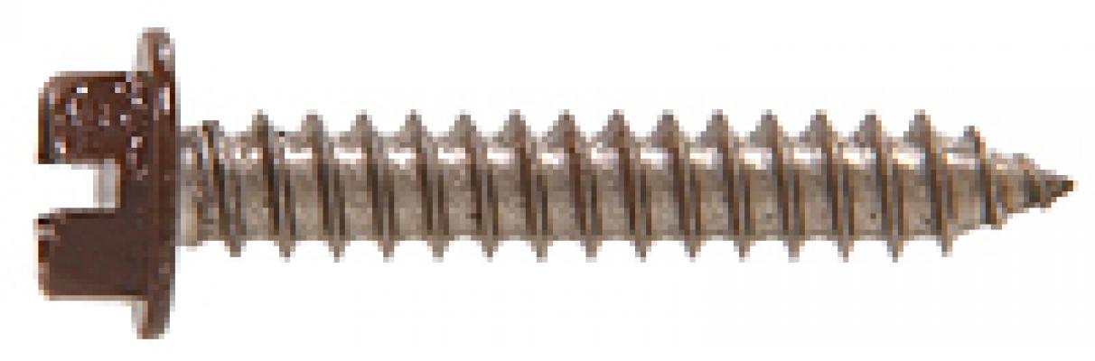 8x1/2 Brown SS Hex Metal Screw