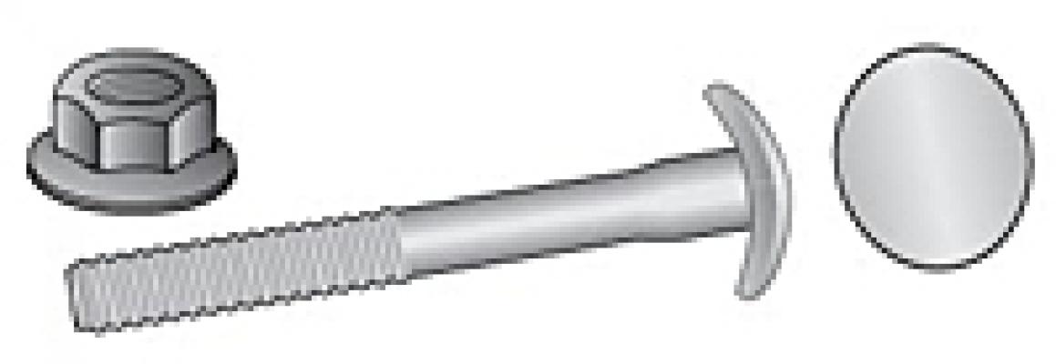 1/4-20x1-3/4 Curved Head Bolt