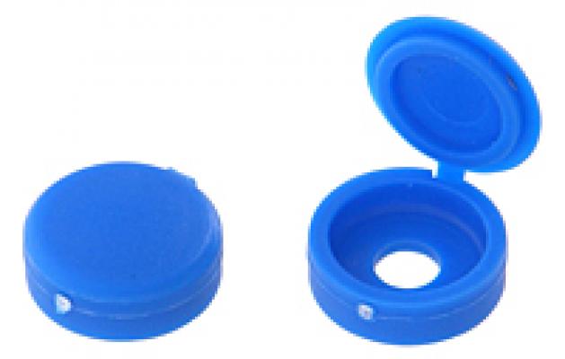 1/4 Blue Nyl Hinged Screw Cover