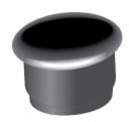 7/8" Black Round Cap Plug