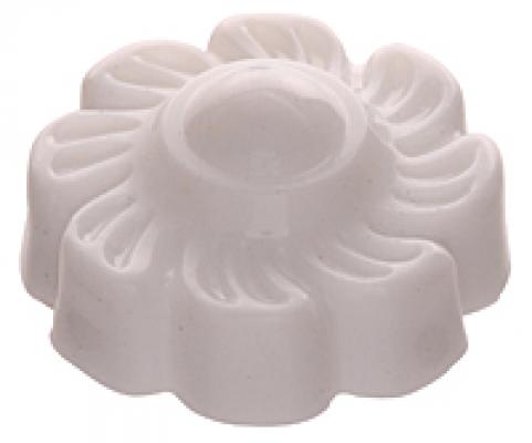 White 1/8F Thread Rosette Cap