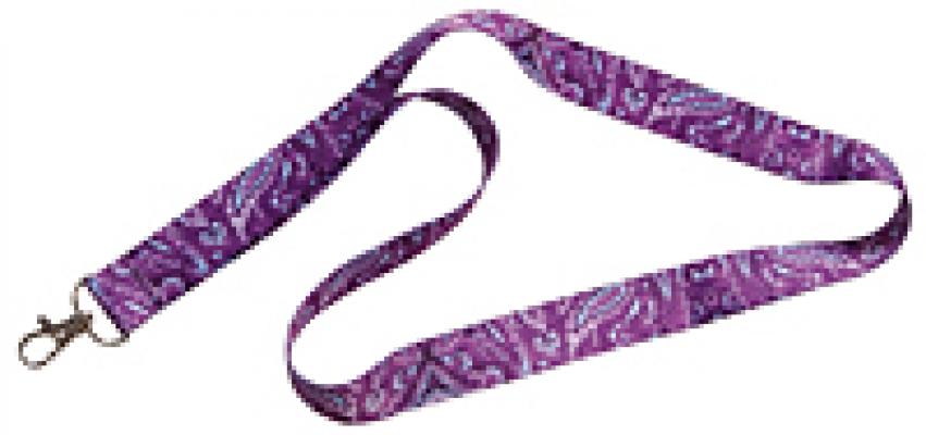 Purple Paisley Lanyard