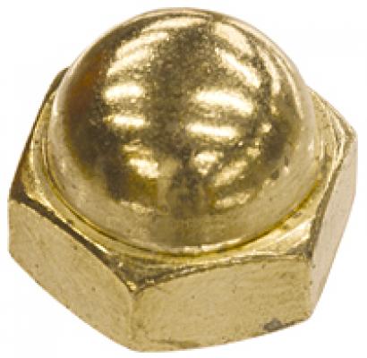 1/4-20 Brass Acorn Nut Cap