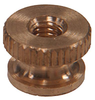 6-32 Brass Knurled Nut Cap