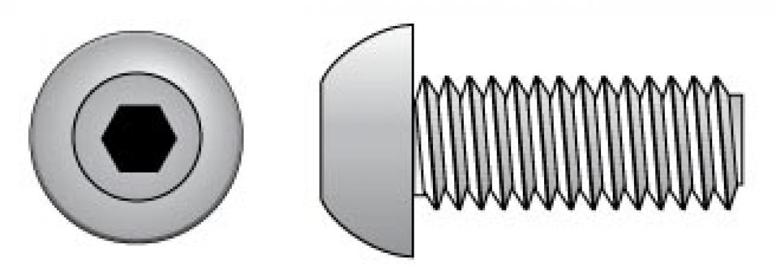 8-32x1/2 Chrome BH Cap Screw