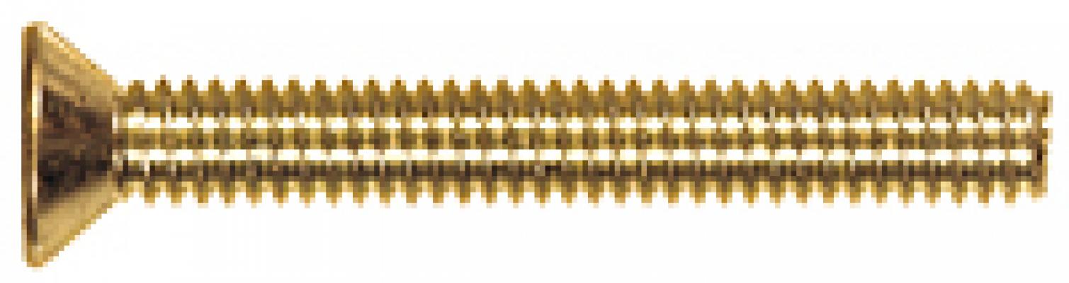 12-24x3/4 Brass FH Machine Screw