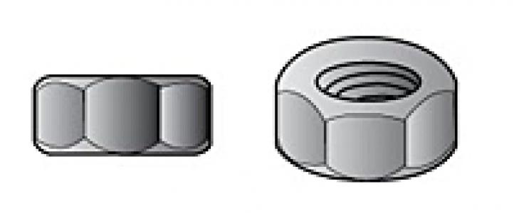 10-24 Chrome USS Hex Nut