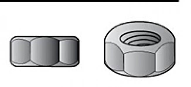 1/4-28 Chrome Hex Nut