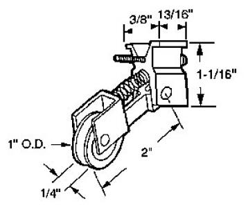 2PK 1" Roller Assembly