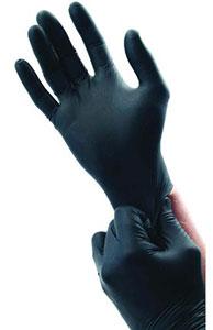 100Pk Lg Black Nitrile Gloves
